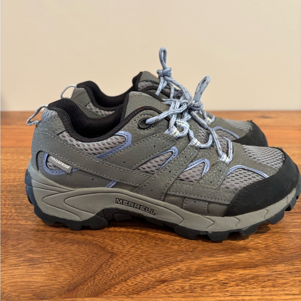 Brand New Merrell Kids' Gray and Black Hiking Shoes